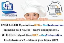 Installer - Utiliser GesRestauration - MysolutionsWEB - Mars 2021